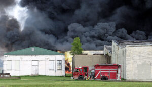 'This is going to be a multi-day event': Parkersburg warehouse fire compromises air quality